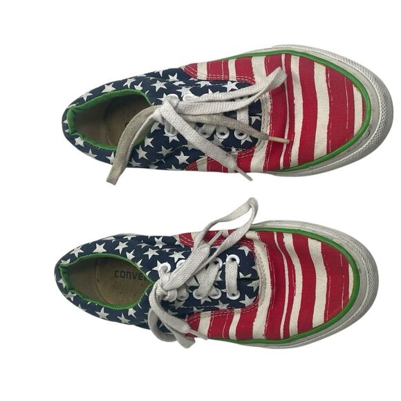 Made In USA Converse All Star American Flag Low Tops Men 5.5 Women 7.5 Sneakers - Picture 13 of 13